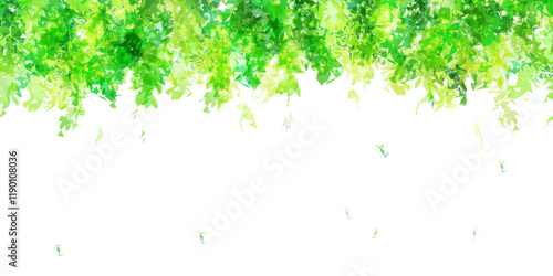 新緑　葉　風景　背景