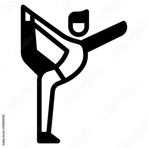 Stylized Dancer in Motion Graphic