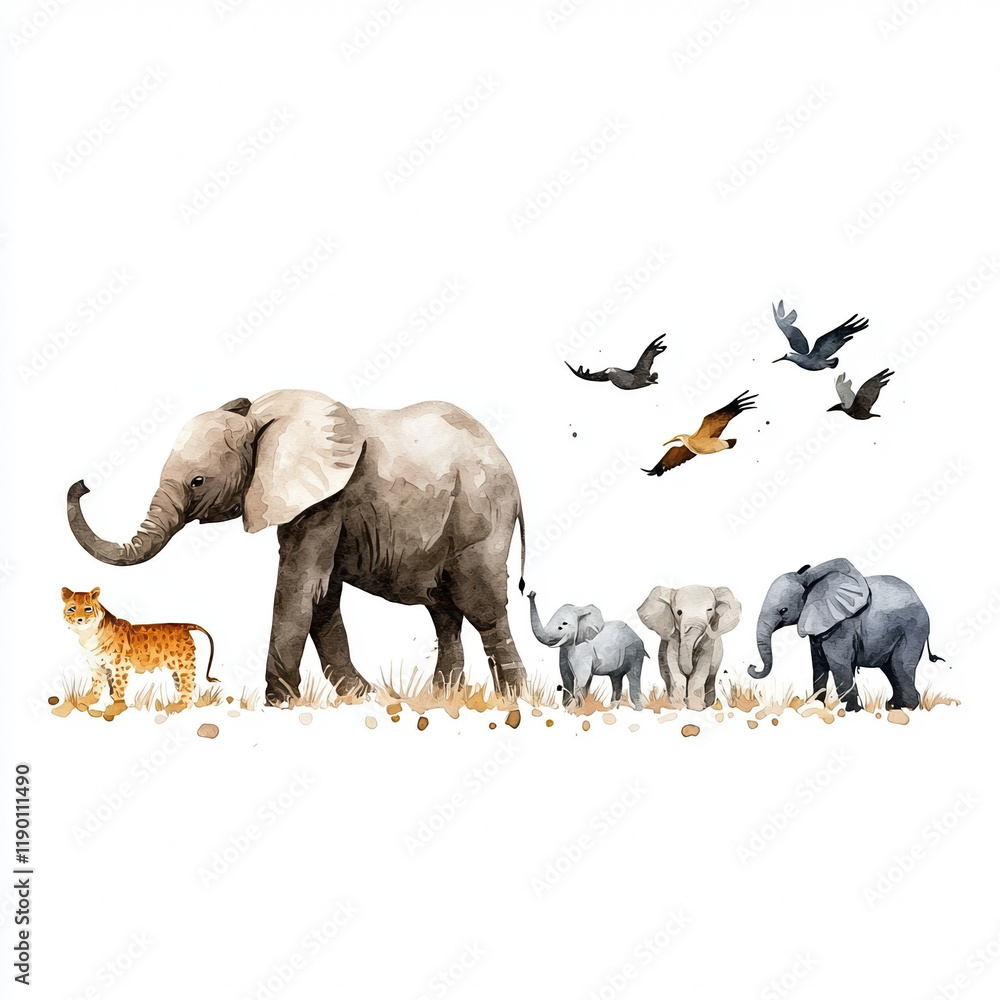 A diverse group of animals and birds gathered in a lush green field under a clear blue sky showcasing natures beauty A diverse group of animals and birds gathered in a lush green field under a clear blue sky showcasing natures beauty