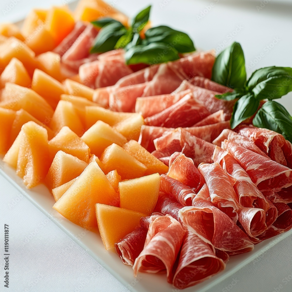 Fresh Melon and Prosciutto Platter for Culinary Delight Fresh Melon and Prosciutto Platter for Culinary Delight