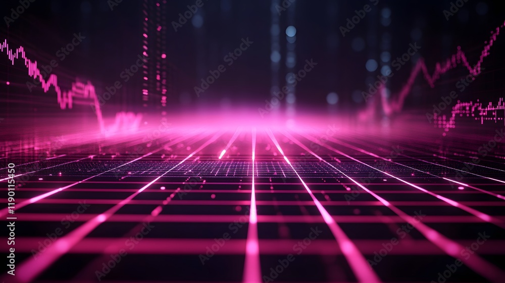 Abstract Representation of Financial Market Trends with Digital Visuals and Pink Color Palette for Stock Imagery in Finance and Technology Abstract Representation of Financial Market Trends with Digital Visuals and Pink Color Palette for Stock Imagery in Finance and Technology