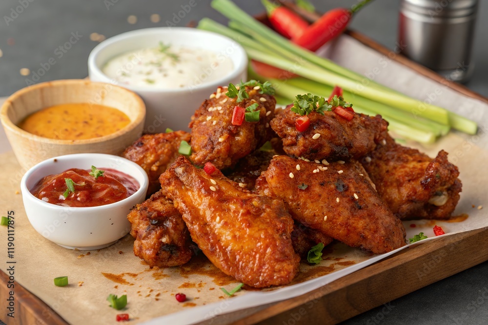 wings with sauce wings with sauce