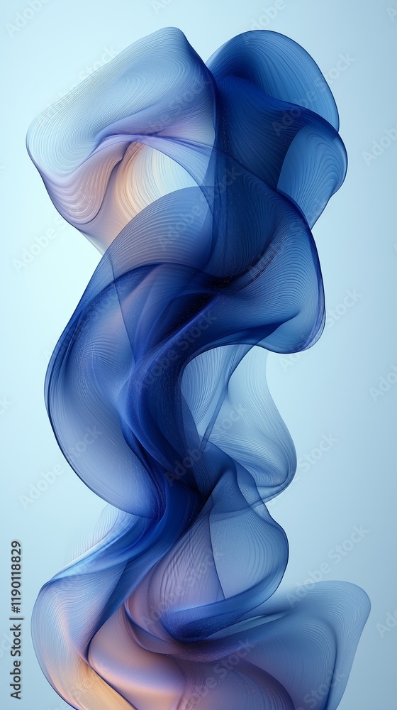 A blue and white abstract painting of a wave with the blue and white colors A blue and white abstract painting of a wave with the blue and white colors
