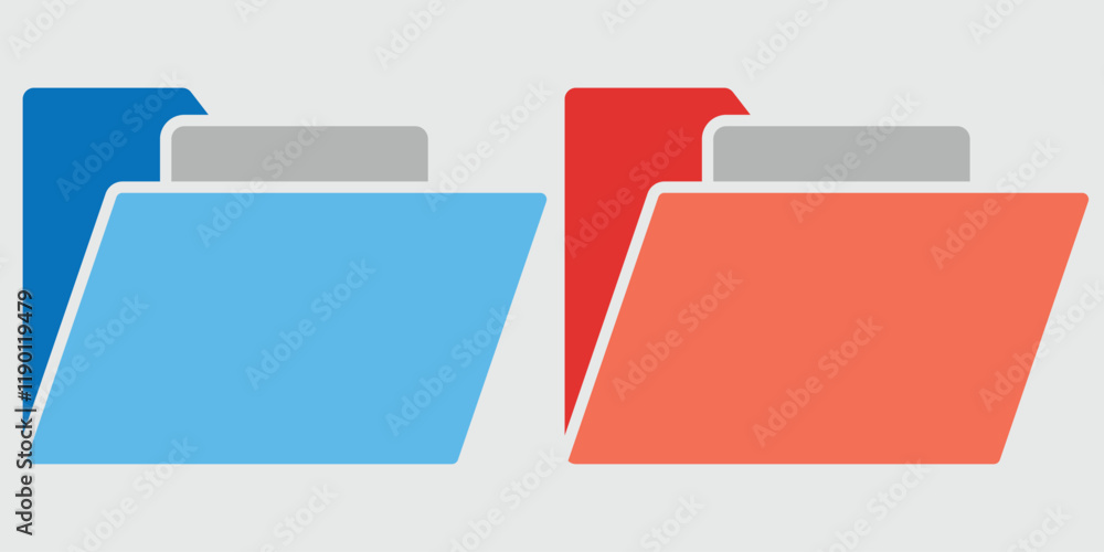 Fototapeta premium computer file folder icon. Document, attachment, folder, page icon symbol. Archive storage icon. Vector illustration.