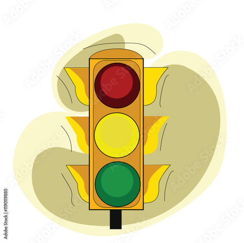 traffic lights icon vector .electricity traffic stoplight