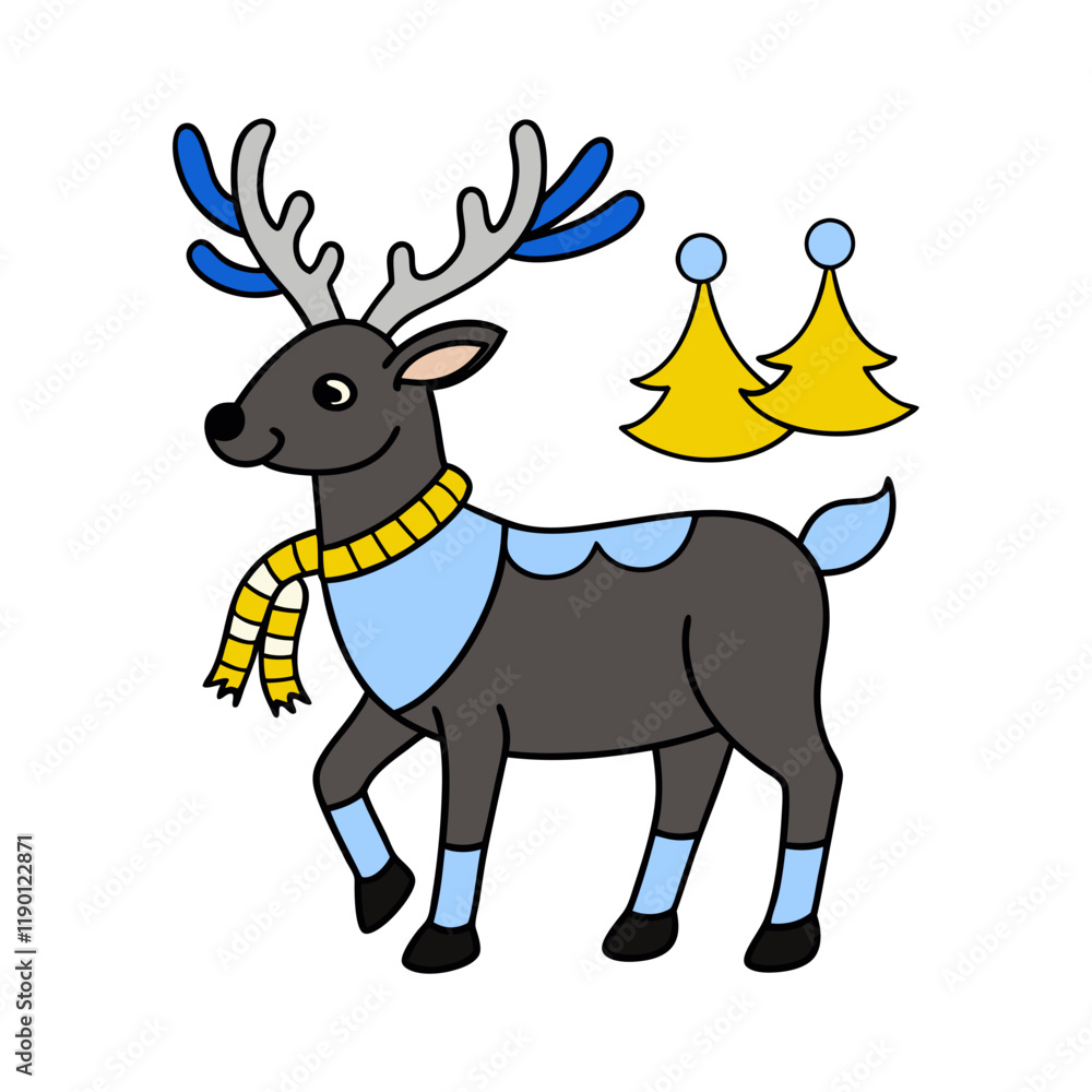 one-continuous-line-drawing-of-Christmas-reindeer one-continuous-line-drawing-of-Christmas-reindeer