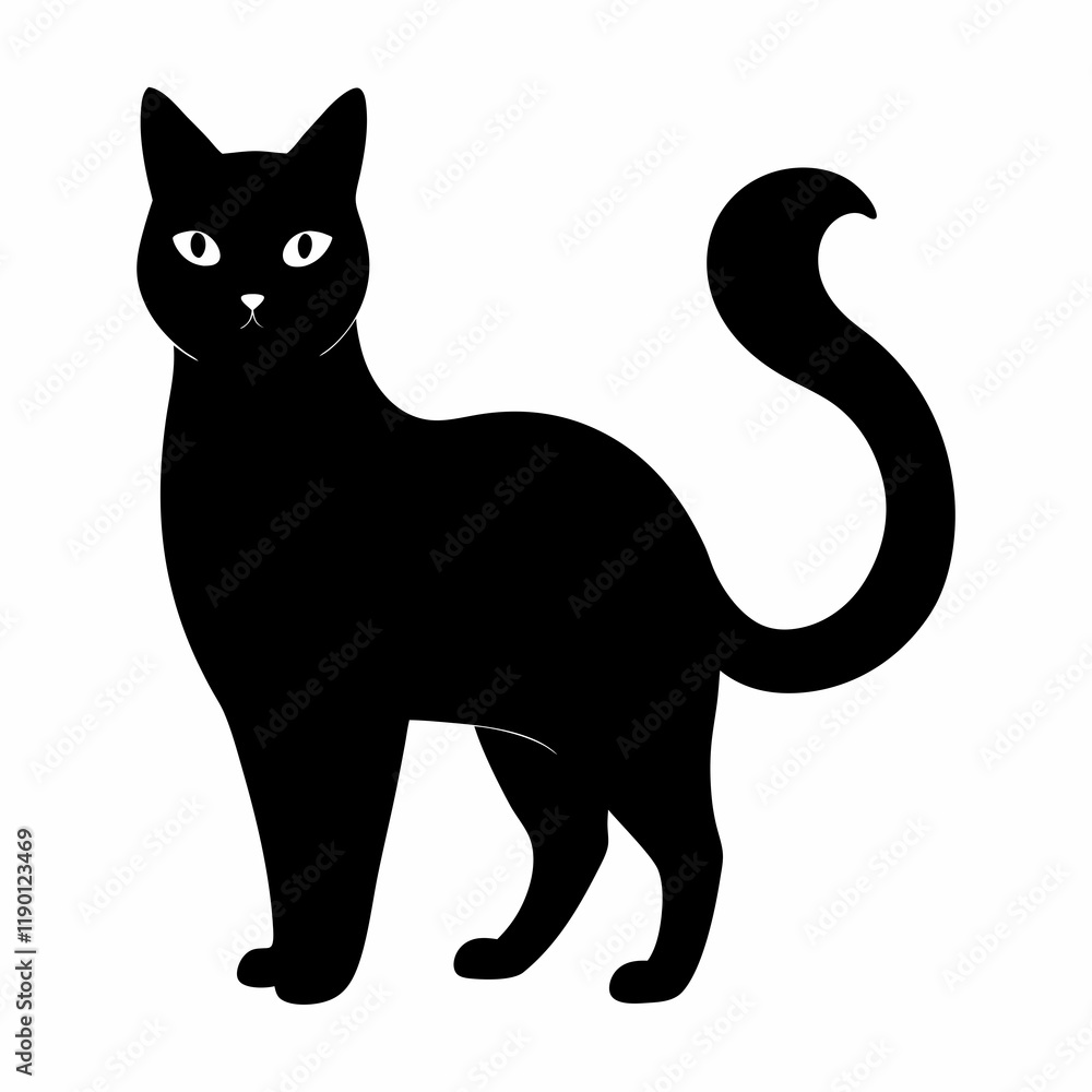vector-silhouette-of-beautiful-cat--vector-illusory vector-silhouette-of-beautiful-cat--vector-illusory