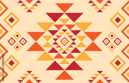 American native pattern. Design for embroidery, ethnic, indigenous style, fabric, boho, carpet, ikat, tribal, batik
