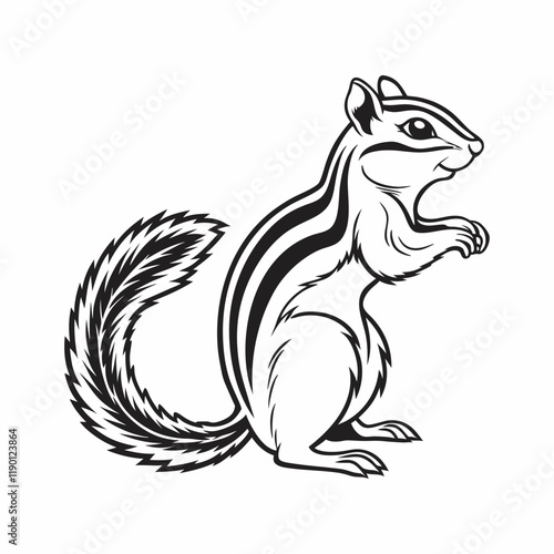 Wallpaper Mural vector-silhouette-of-chipmunk-2 Torontodigital.ca