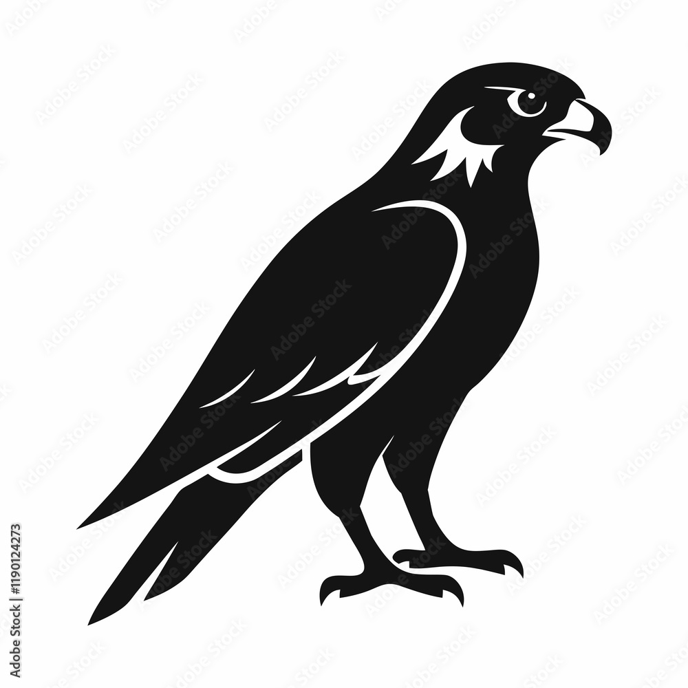 Fototapeta premium vector-silhouette-of-falcon 1