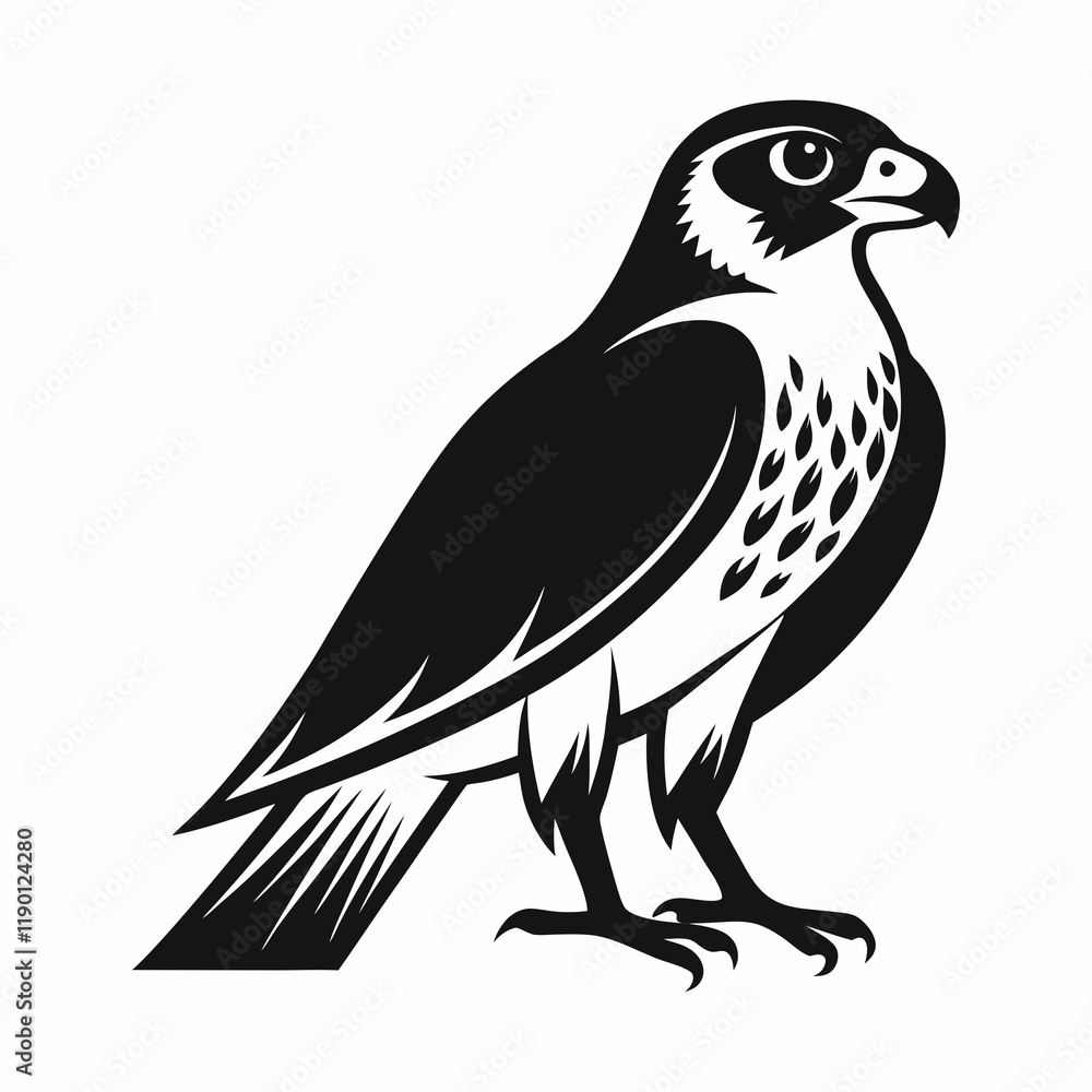 Fototapeta premium vector-silhouette-of-falcon