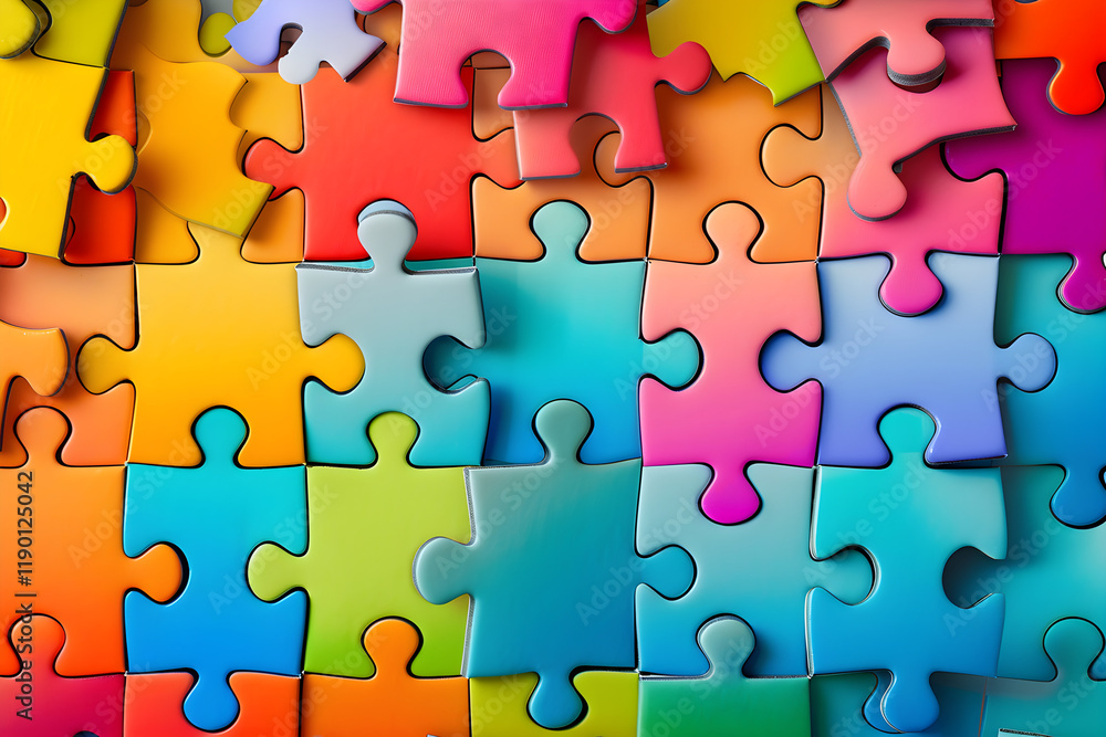 Vibrant Unity in Pieces: A Jigsaw Puzzle Vector Illustrating Collaboration and Completeness Vibrant Unity in Pieces: A Jigsaw Puzzle Vector Illustrating Collaboration and Completeness