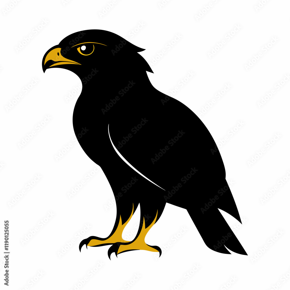 Fototapeta premium vector-silhouette-of-hawk 1