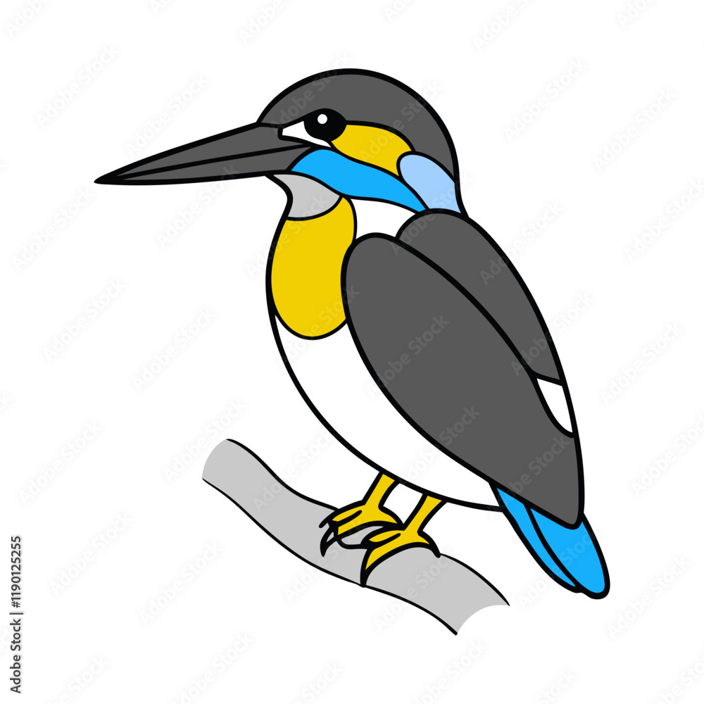 Fototapeta premium vector-silhouette-of-kingfisher (1)