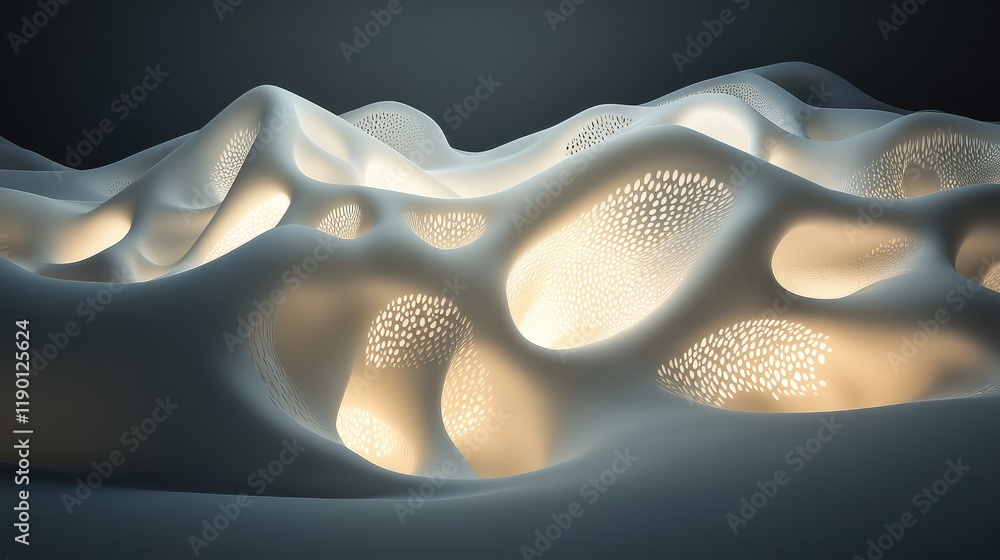 Custom shape lights glowing in a flowing pattern, casting soft light with plenty of space for text in the foreground Custom shape lights glowing in a flowing pattern, casting soft light with plenty of space for text in the foreground