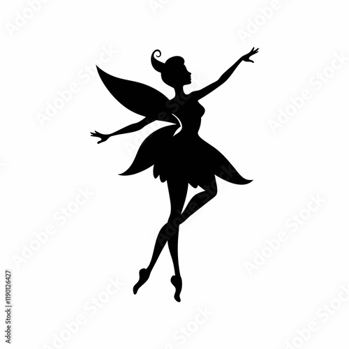 vector-silhouette-of- beautiful-fairy (2)