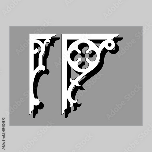 The vector file Corner Craftsman GPA Gable decoration