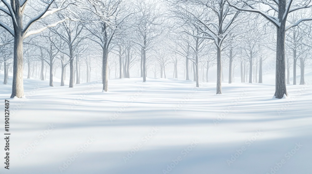 Snowy Winter Forest Scene Snowy Winter Forest Scene