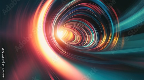 Wallpaper Mural Abstract Swirling Vortex Tunnel of Vibrant Colors and Light Energy Torontodigital.ca