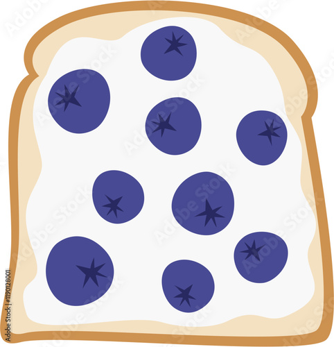 blueberry creamy toast