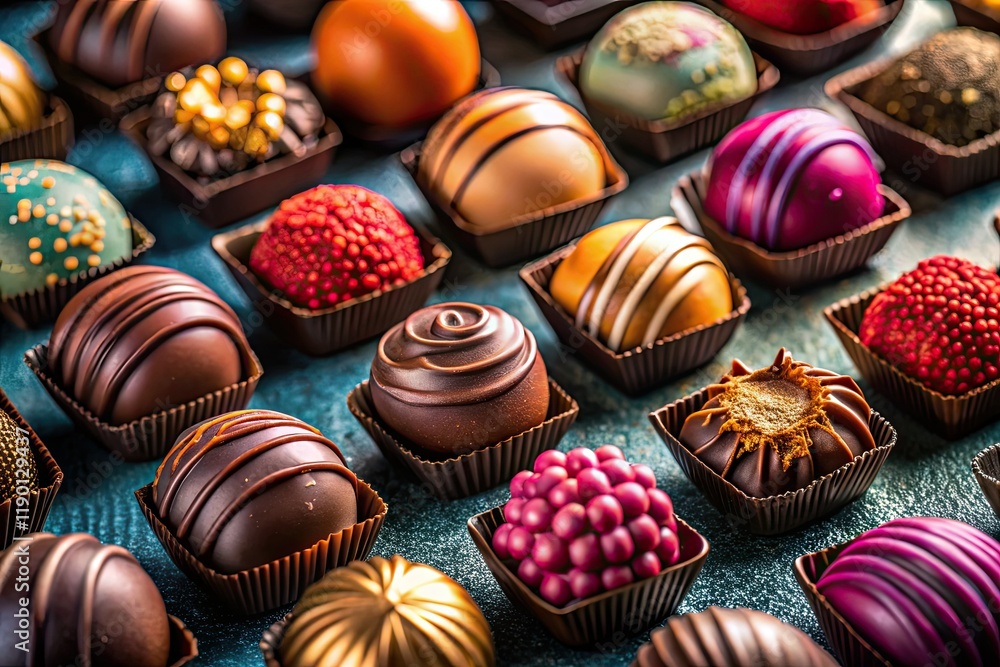 Indulge in exquisite, handcrafted chocolates. Gourmet photography showcases artisanal sweets & elegant food styling. Indulge in exquisite, handcrafted chocolates. Gourmet photography showcases artisanal sweets & elegant food styling.