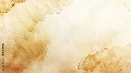 Wallpaper Mural Watercolor abstract beige texture.painting background on white paper background. Dry and wet brush stroke effects Torontodigital.ca