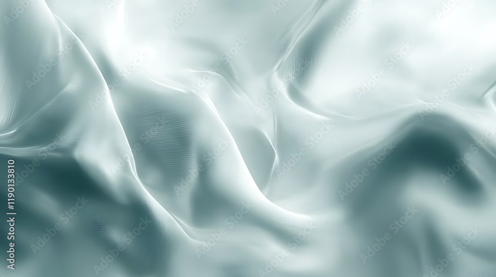 Obraz premium Abstract Draped Fabric Soft Light Blue Hues