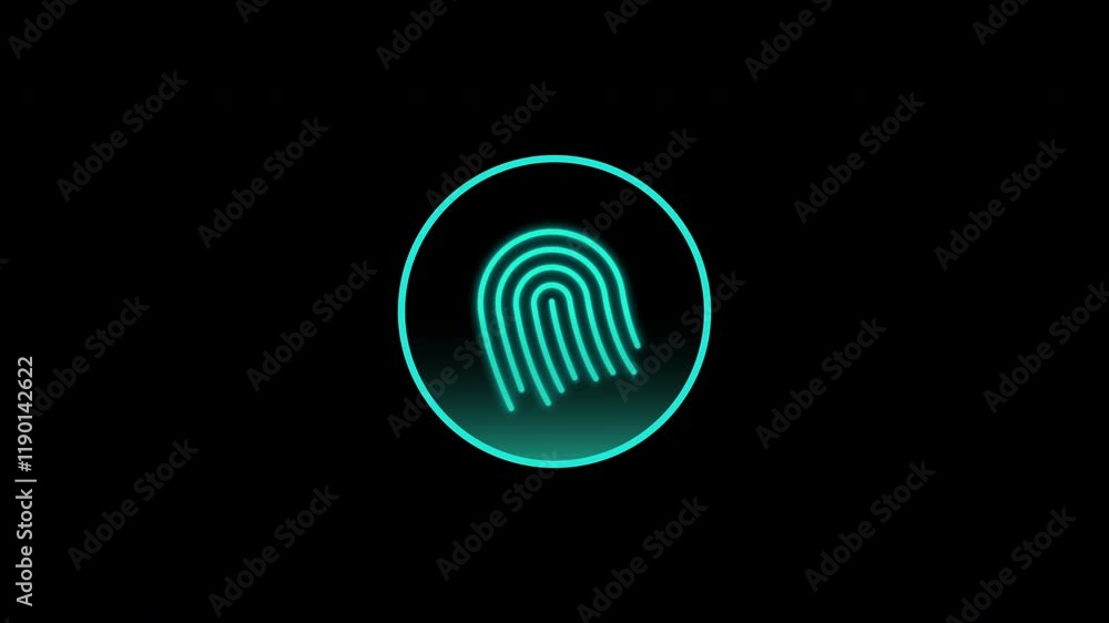 failed and succes finger print scanning animation