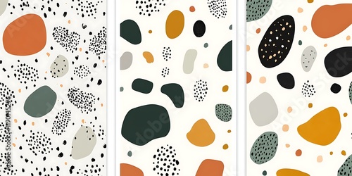 Wallpaper Mural Abstract shapes, earthy tones, seamless pattern, design template Torontodigital.ca