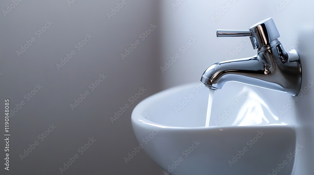 Modern Bathroom Faucet with Running Water Modern Bathroom Faucet with Running Water
