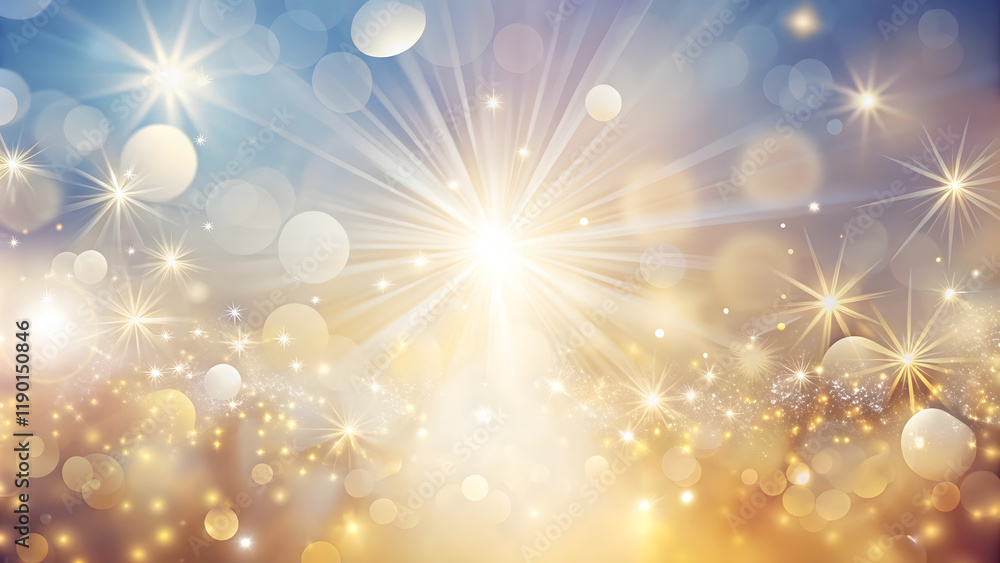 Fototapeta premium Dreamy Soft Abstract Background with Gentle Sunburst and Subtle Elegant Elements
