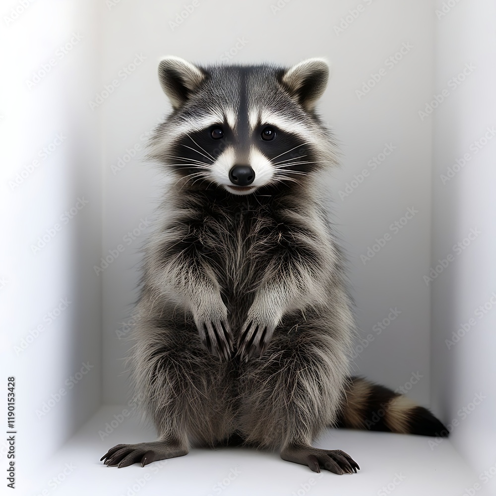 Obraz premium raccoon generative ai