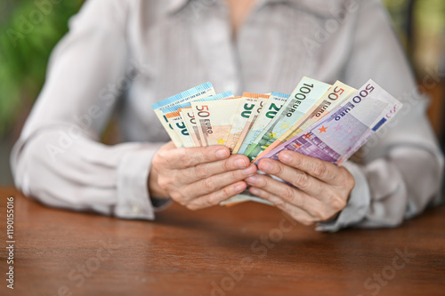 Fotografía Euro banknotes money on hand