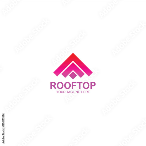 letter a logo icon for building development or rooftop with creative illustration