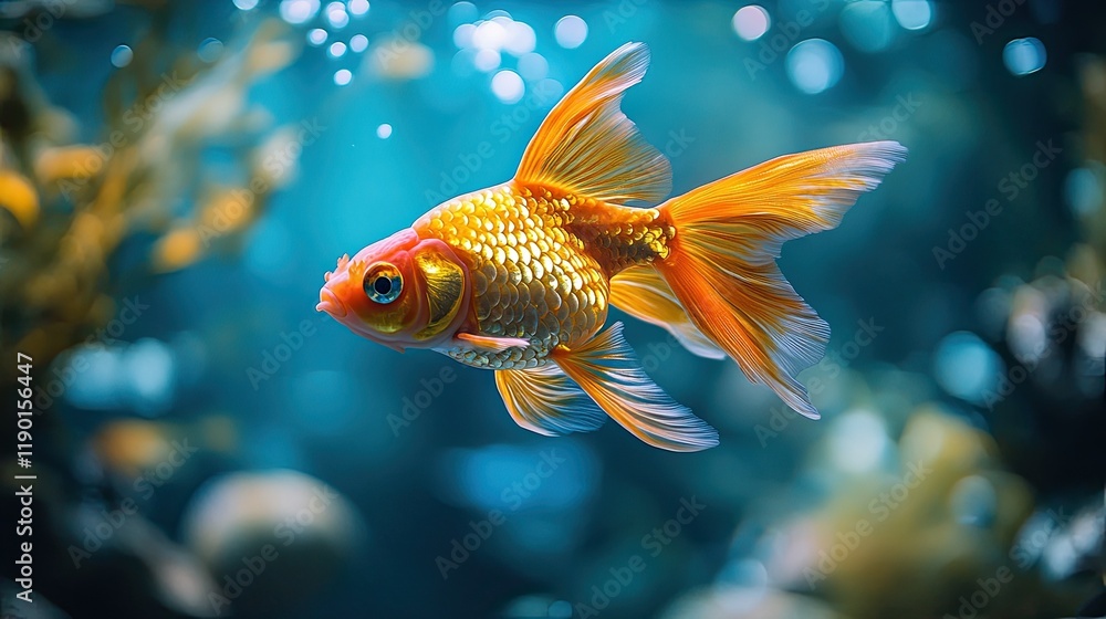 Goldfish leaping out of aquarium into the sea Goldfish leaping out of aquarium into the sea