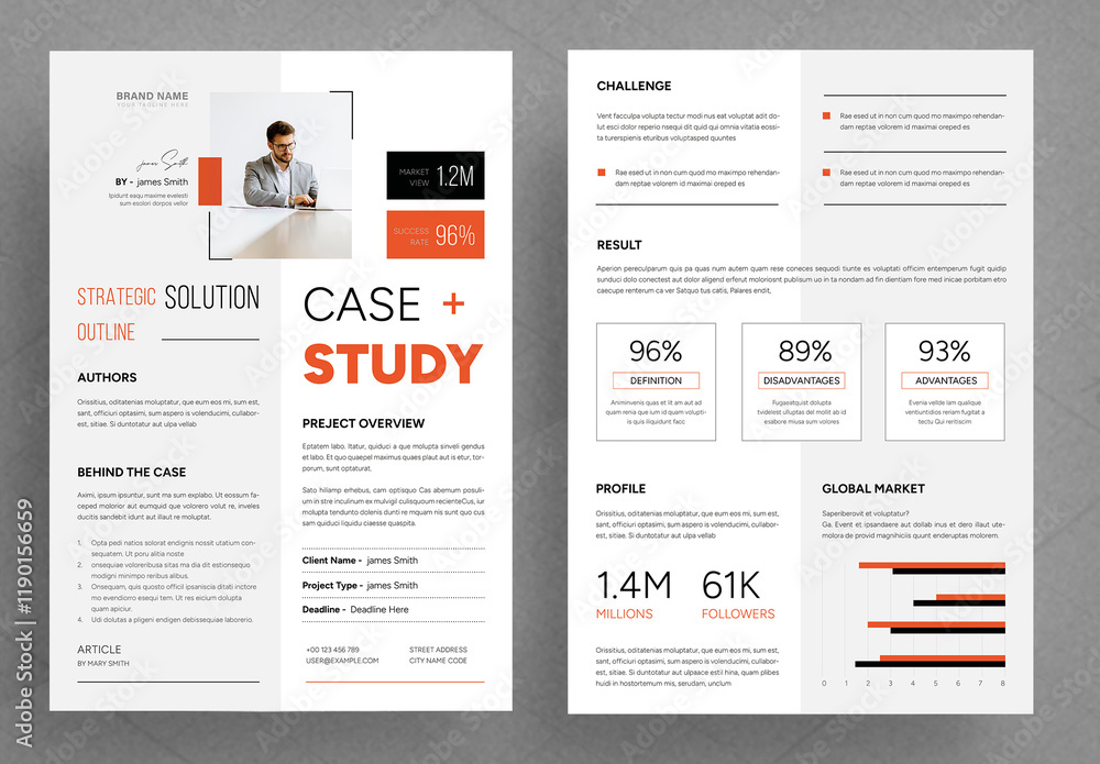 Case Study Layout Stock Template | Adobe Stock