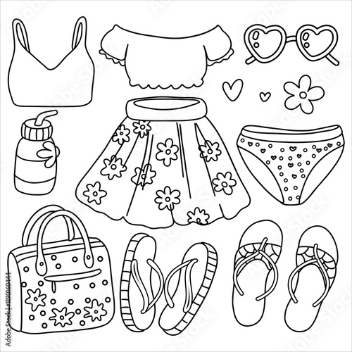 Summer Wardrobe and Accessories Outline