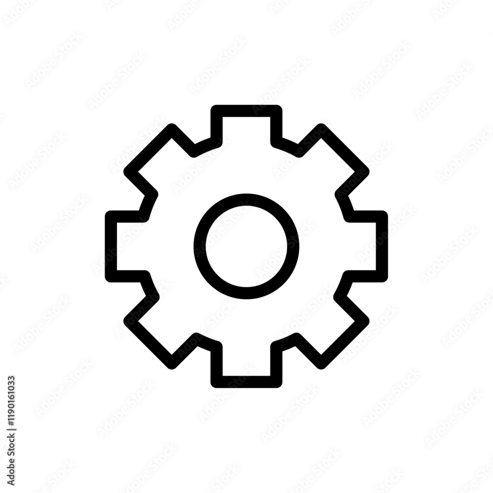 cogwheel icon Outline thin set cogwheel icon Outline thin set