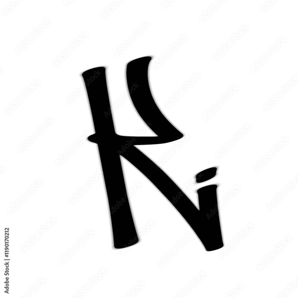 alphabet K sprayed graffiti in black alphabet K sprayed graffiti in black