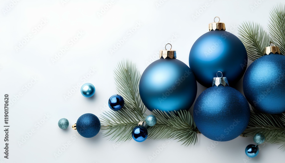 blue baubles decoration on a white background. blue christmas balls blue baubles decoration on a white background. blue christmas balls
