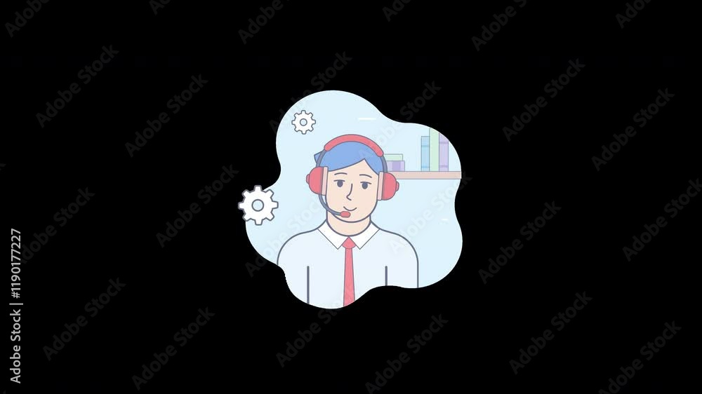 A friendly man of unspecified ethnicity wearing a headset, ready to assist, set against a simple background. A friendly man of unspecified ethnicity wearing a headset, ready to assist, set against a simple background.