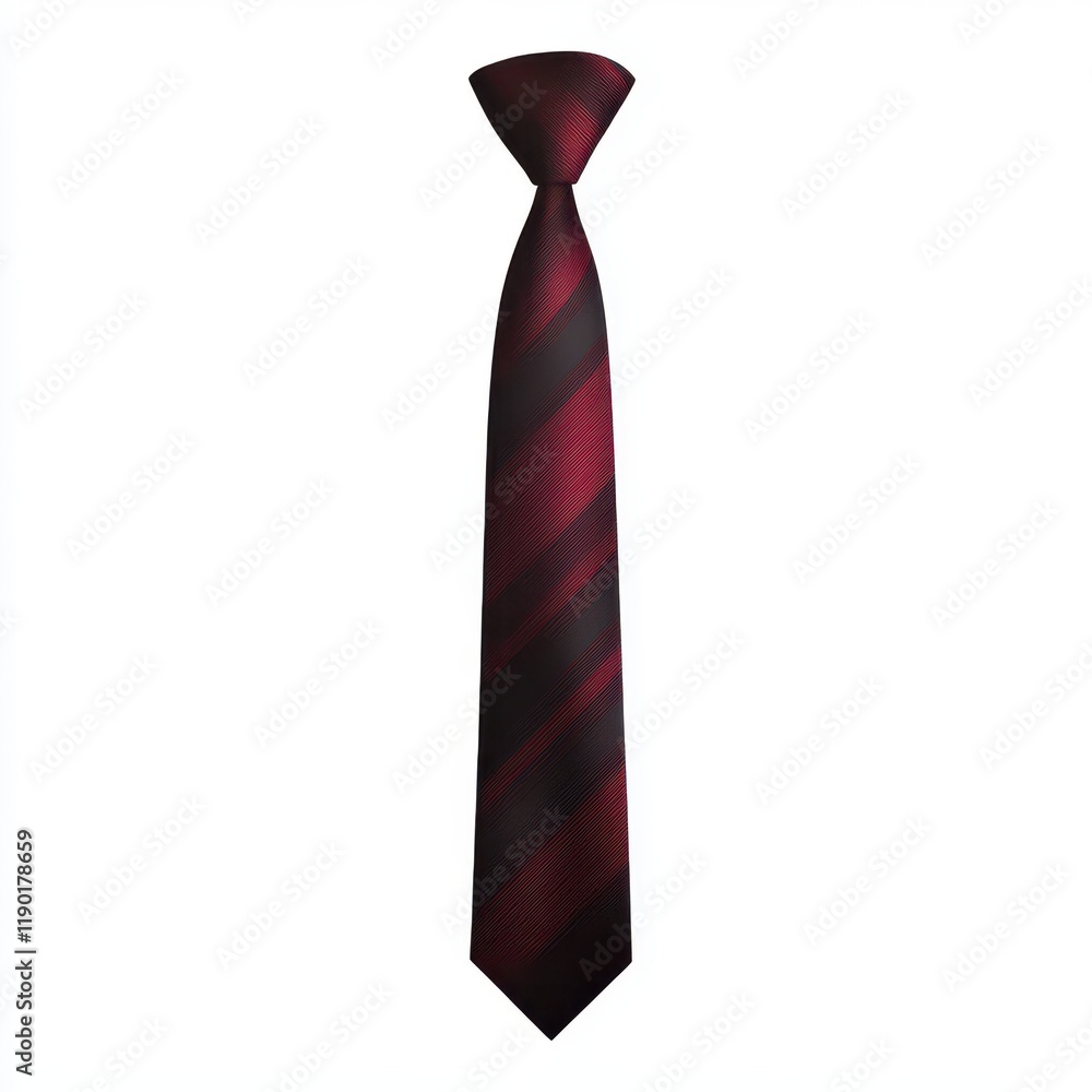 A detailed close-up of a red and black tie displayed against a clean white background, emphasizing its texture and color contrast. A detailed close-up of a red and black tie displayed against a clean white background, emphasizing its texture and color contrast.