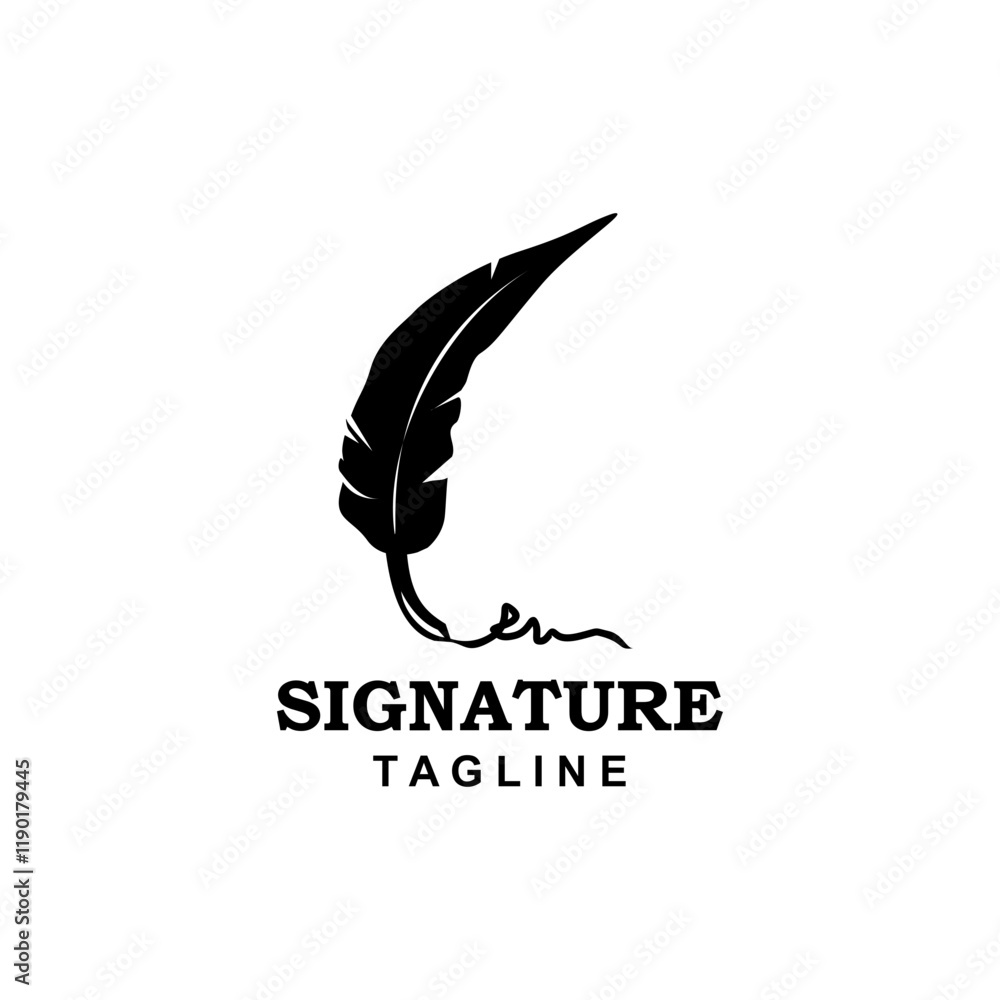 FEATHER SIGNATURE DESIGN LOGO FEATHER SIGNATURE DESIGN LOGO