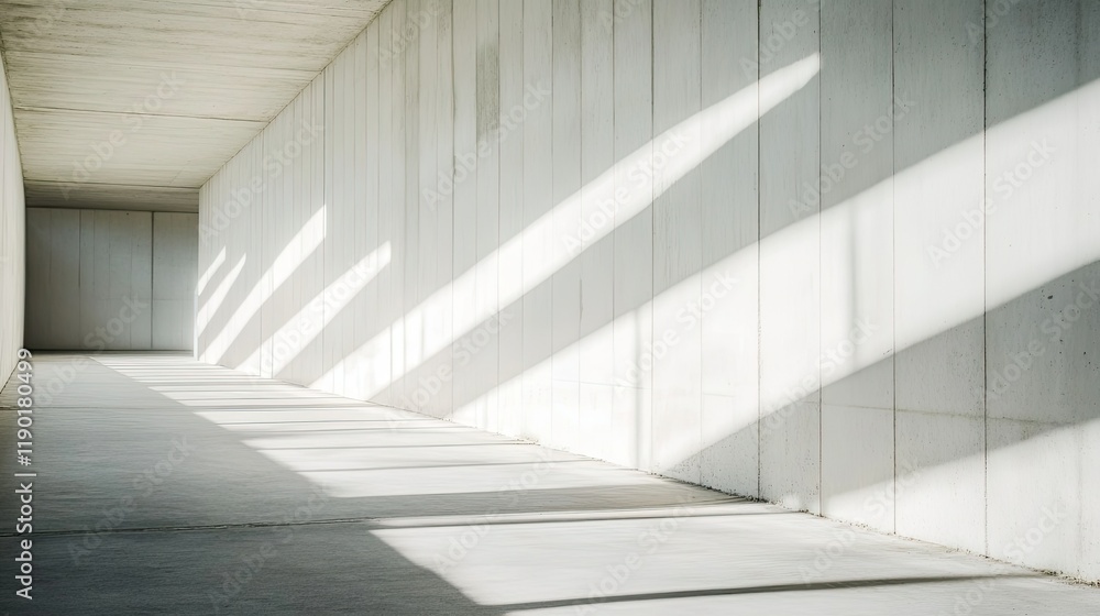 Rays of light creating abstract patterns on a white cement wall as sunlight streams through a narrow opening, ideal for text overlays. Rays of light creating abstract patterns on a white cement wall as sunlight streams through a narrow opening, ideal for text overlays.