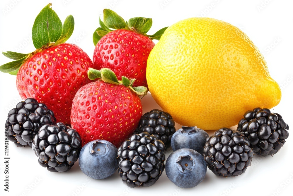 A vibrant assortment of fresh fruits elegantly arranged on a table, showcasing a variety of colors, shapes, and textures. A vibrant assortment of fresh fruits elegantly arranged on a table, showcasing a variety of colors, shapes, and textures.