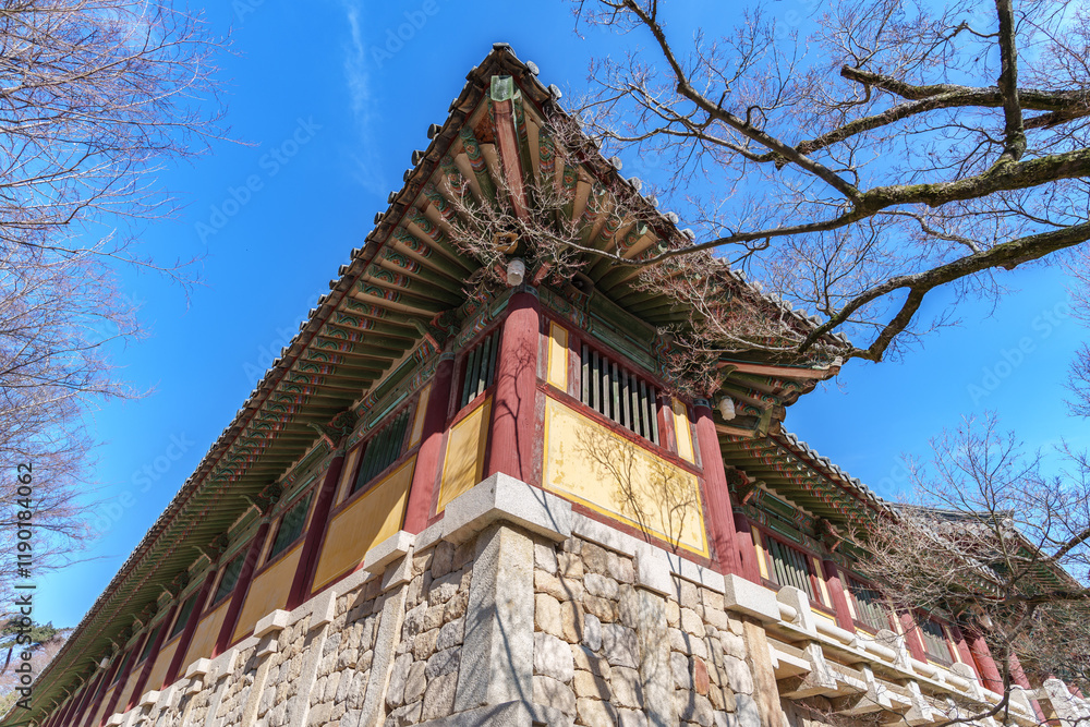 Scenery of Korea's old and traditional Bulguksa Temple