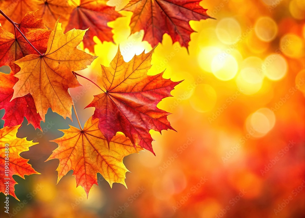 Autumn Banner with Vibrant Maple Leaves, Fall Foliage Background Image Autumn Banner with Vibrant Maple Leaves, Fall Foliage Background Image