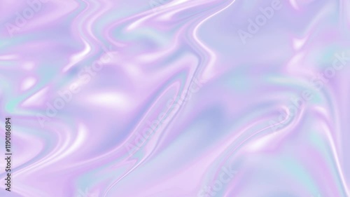 Holographic Effect Abstract Background with Waves. Purple Blue White Irridiscent Flowing Shape Motion Footage Video. Stylish 3D Abstract Animation Color Wavy Smooth Concept Multicolor Liquid Pattern photo