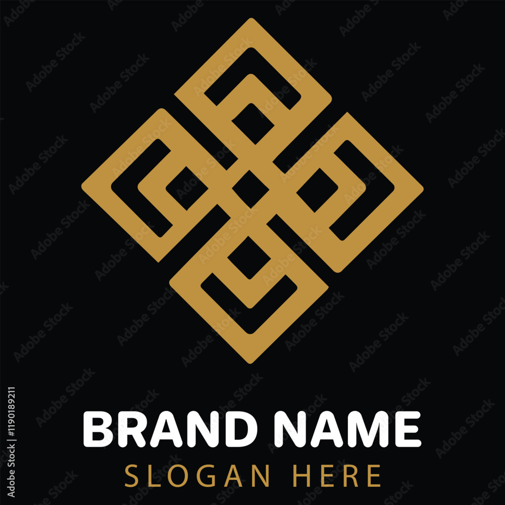 Obraz premium Sacred Geometry Celtic Knot Logo Vector illustration, Geometry ClipArt Design, Geometry Logo Concept 