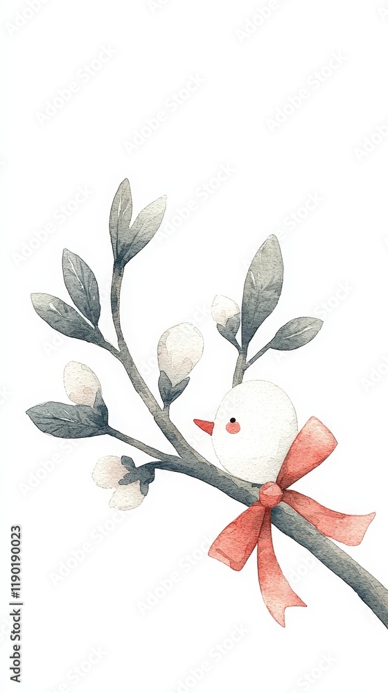 Cherry blossom branches adorned with red ribbons springtime bloom nature art calm environment close-up view beauty concept Cherry blossom branches adorned with red ribbons springtime bloom nature art calm environment close-up view beauty concept